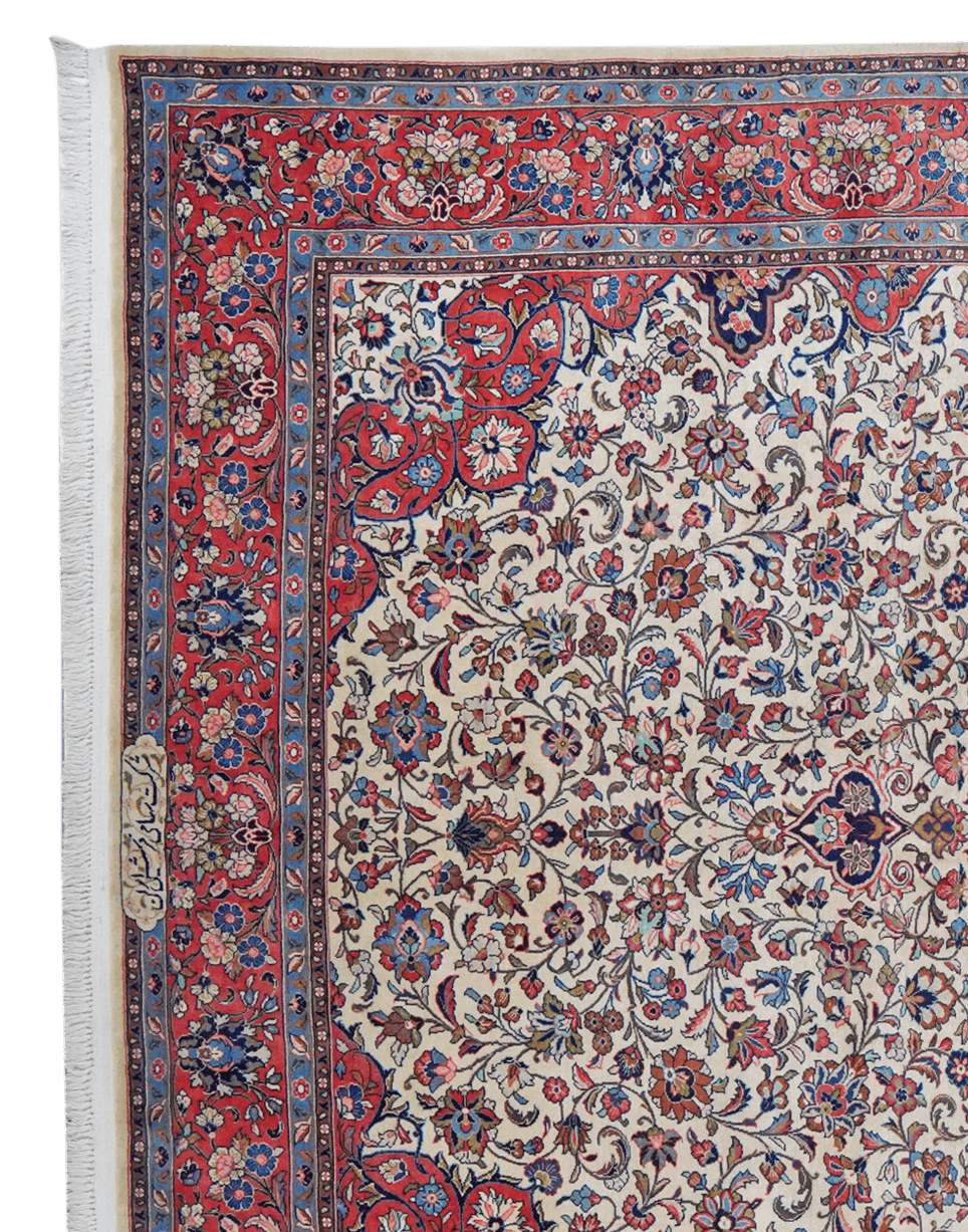 Sarough — Hand-knotted, 274x385 cm, Beige, 100% Virgin Wool | View 3