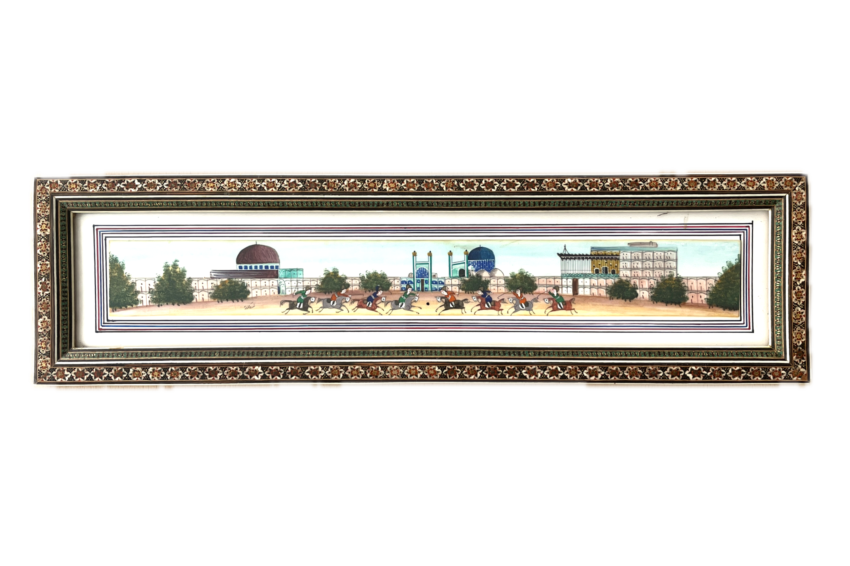 Handgezeichnete Miniatur im Khatam-Rahmen