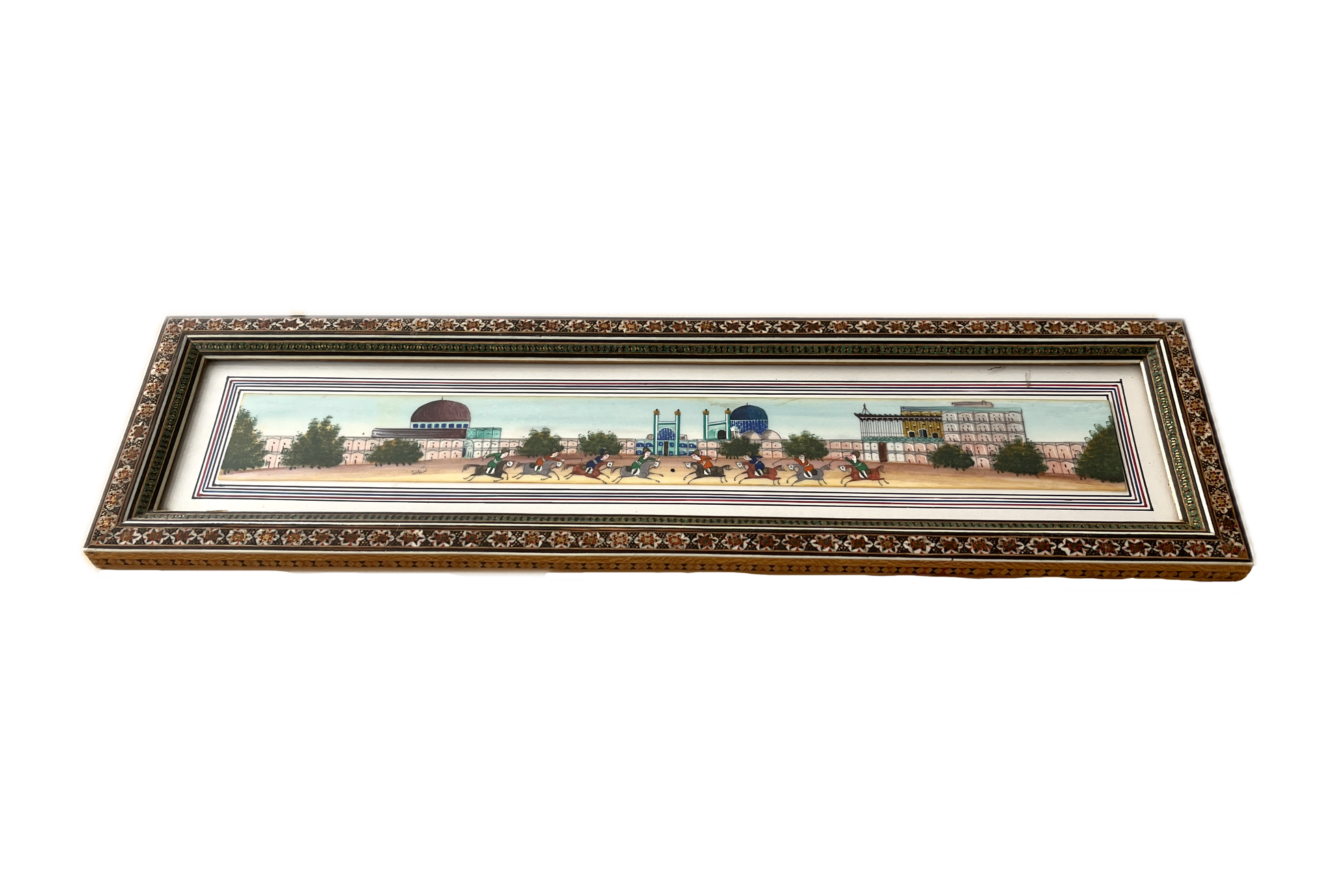 Handgezeichnete Miniatur im Khatam-Rahmen