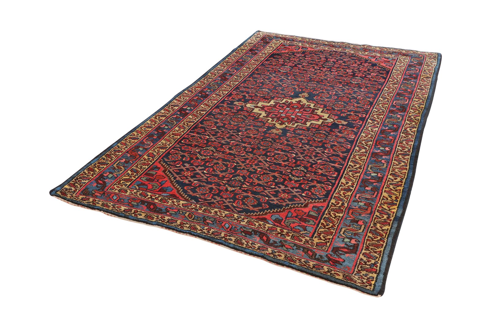 Indjelass — Hand-knotted, 140x210 cm, Blue, 100% Virgin Wool | View 5