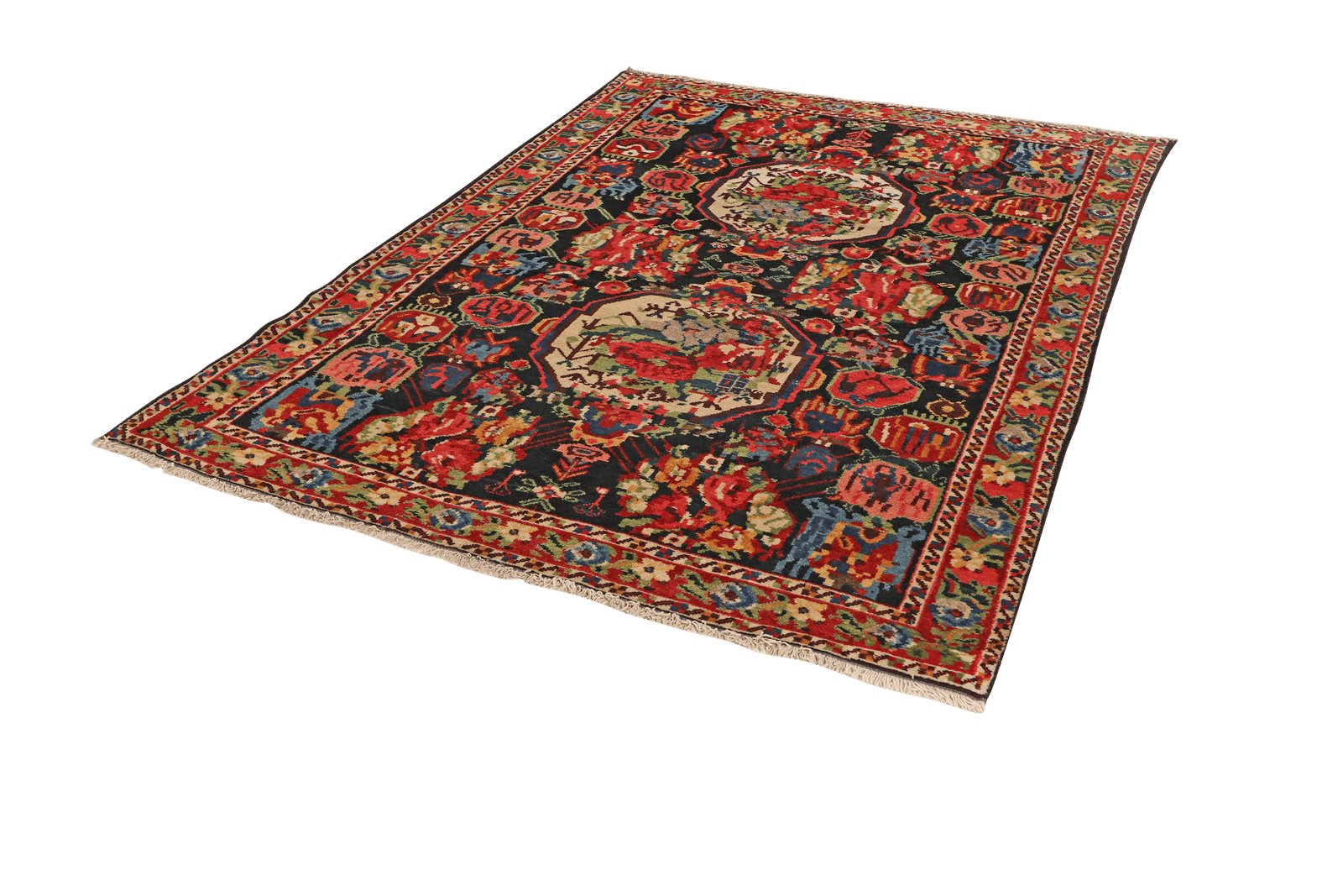 Bakhtiar — Hand-knotted, 145x198 cm, Blue, 100% Virgin Wool | View 5