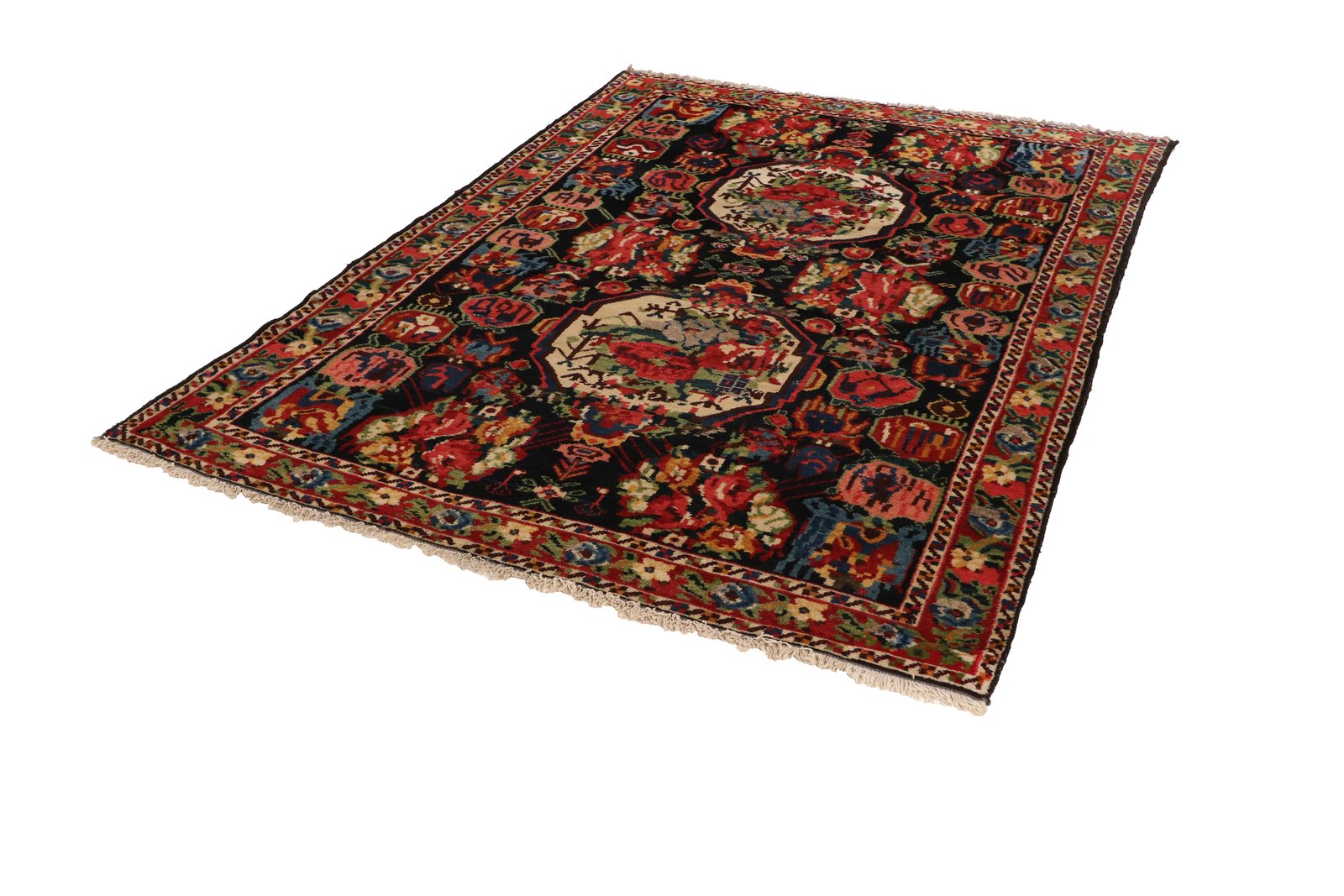 Bakhtiar — Hand-knotted, 145x198 cm, Blue, 100% Virgin Wool | View 6