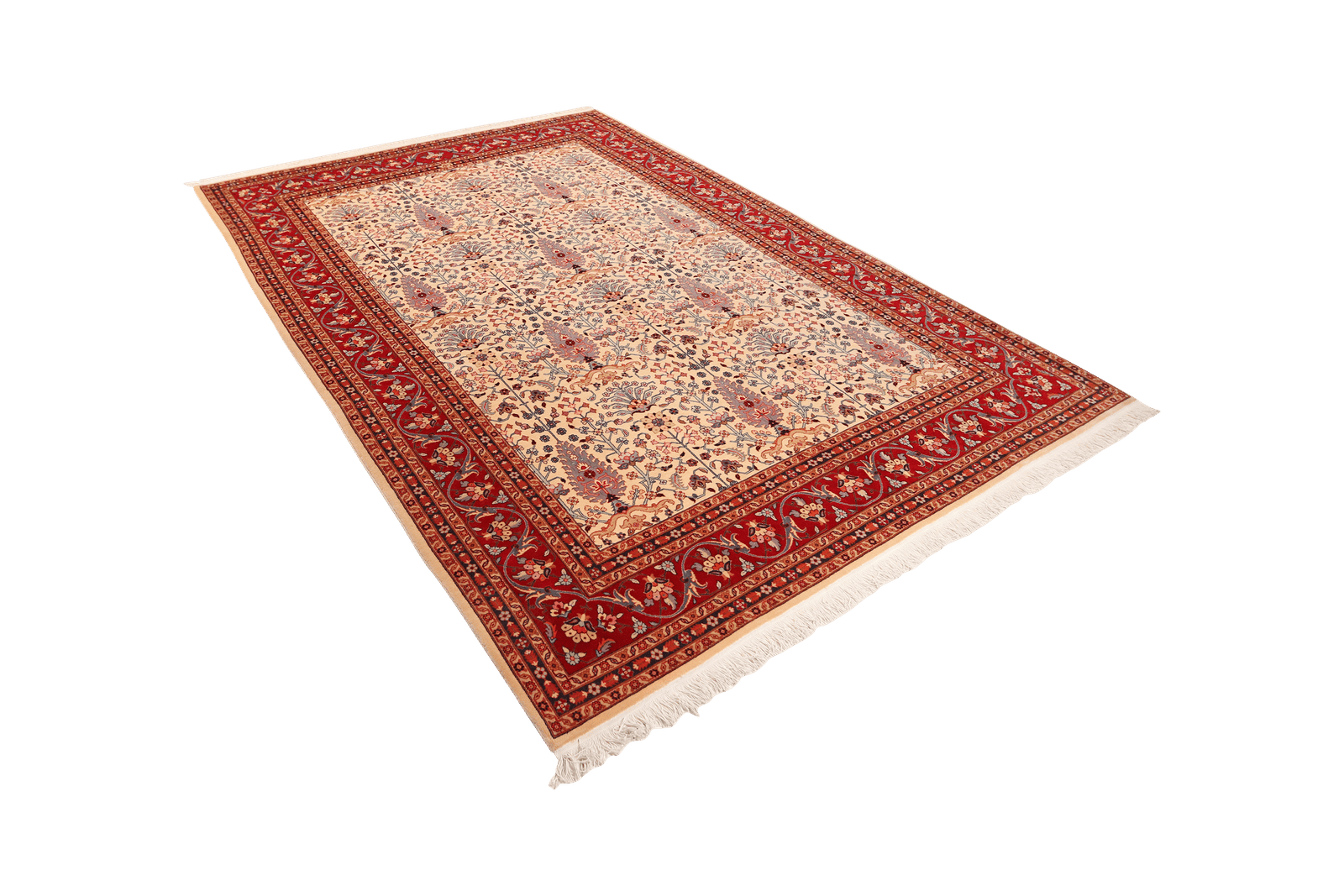 Tabriz 50 Raj — Hand-knotted, 199x292 cm, Beige, 100% Virgin Wool | View 5