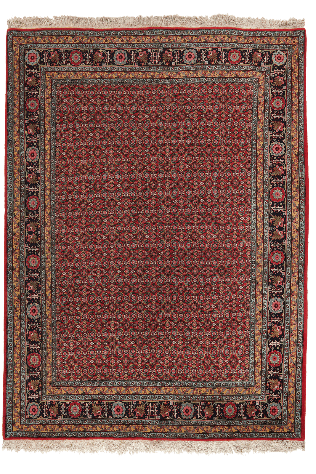 Tabriz Old — Hand-knotted, 146x196 cm, Red, 100% Virgin Wool | Main view