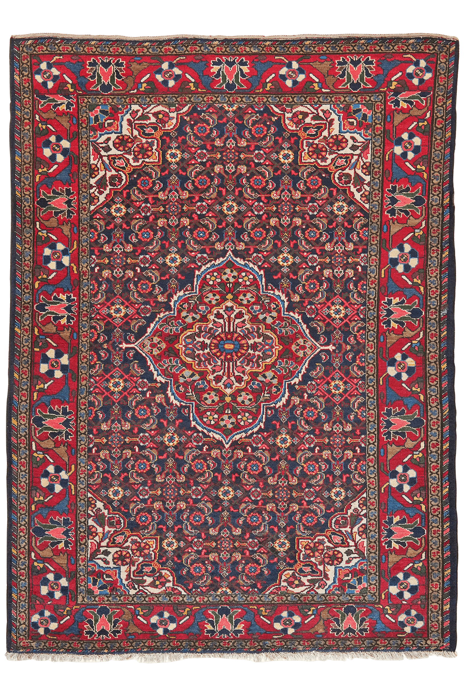 Bourtchalou — Hand-knotted, 143x205 cm, Blue, 100% Virgin Wool | Main view