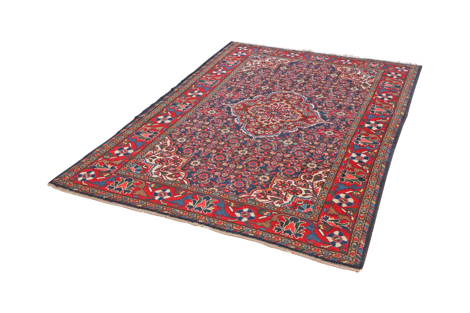 Bourtchalou — Hand-knotted, 143x205 cm, Blue, 100% Virgin Wool | View 5