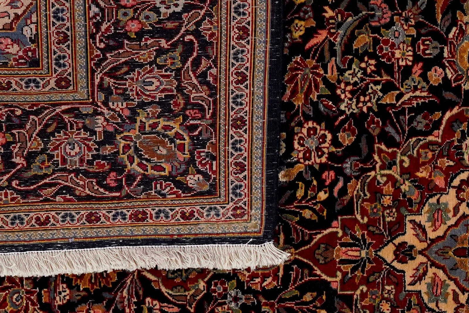 Kashan — Hand-knotted, 145x195 cm, Blue, 95% Schurwolle, 5% Seide | View 6