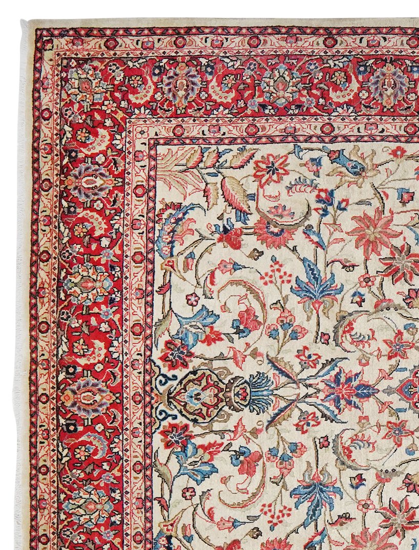 Sarough — Hand-knotted, 208x323 cm, Beige, 100% Virgin Wool | View 3