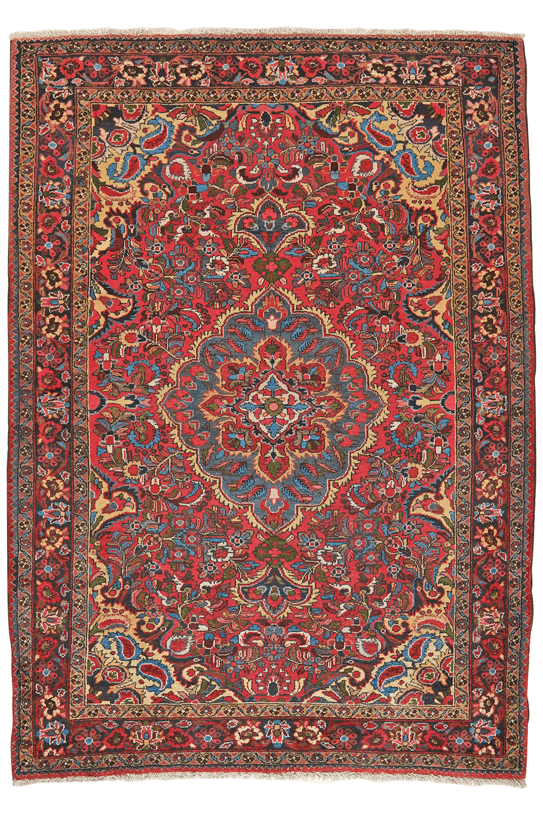 Bourtchalou — Hand-knotted, 144x206 cm, Red, 100% Virgin Wool | Main view