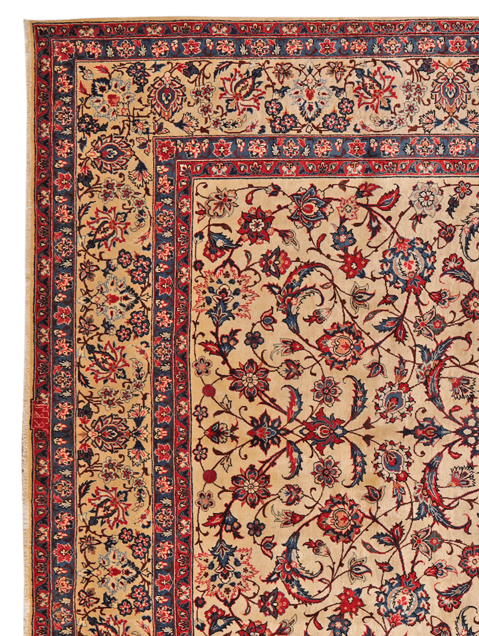 Yazd — Hand-knotted, 292x398 cm, Beige, 100% Virgin Wool | View 3