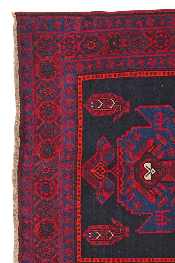 Kolyai — Hand-knotted, 136x260 cm, Blue, 100% Virgin Wool | View 3