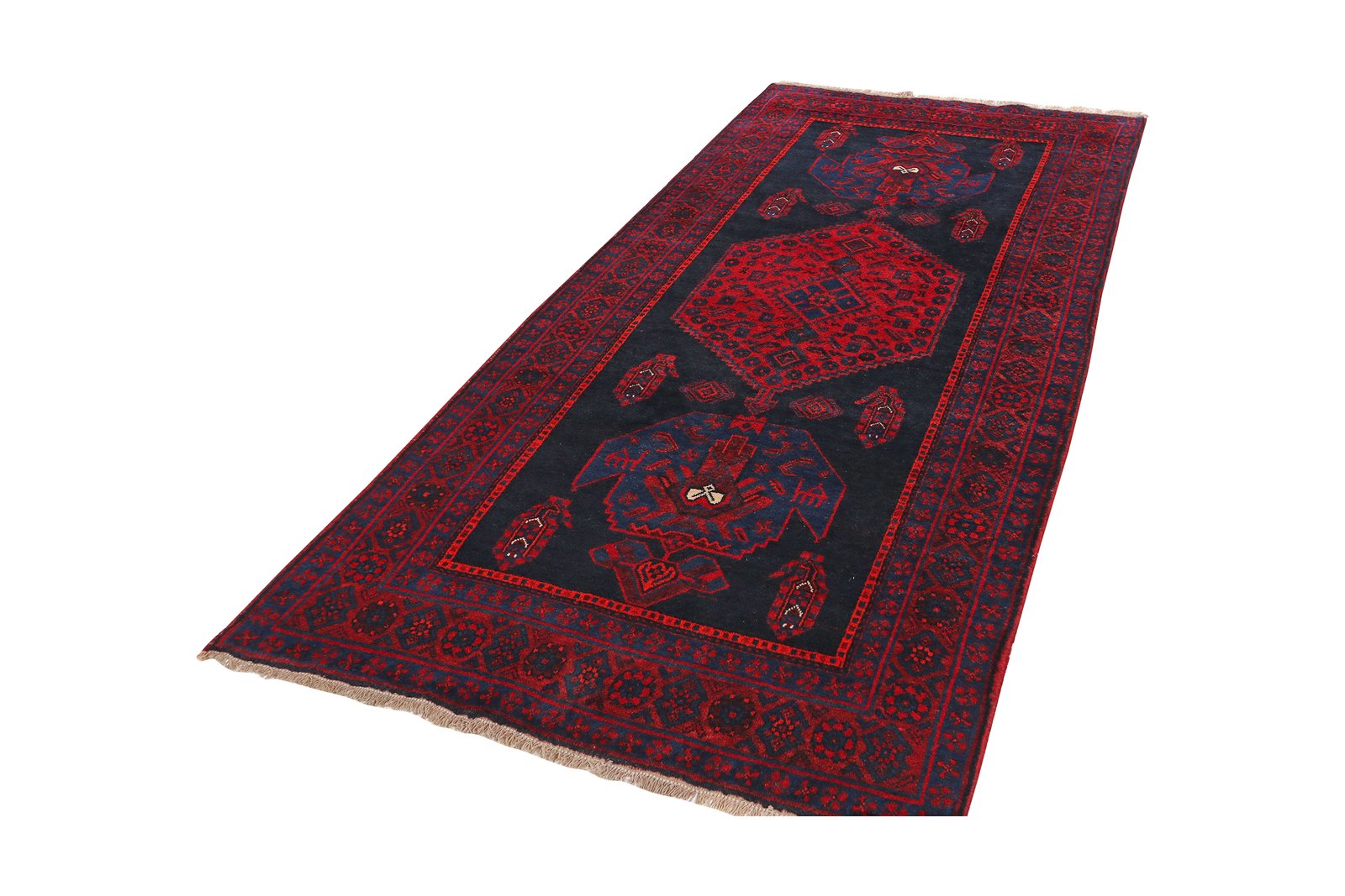 Kolyai — Hand-knotted, 136x260 cm, Blue, 100% Virgin Wool | View 5