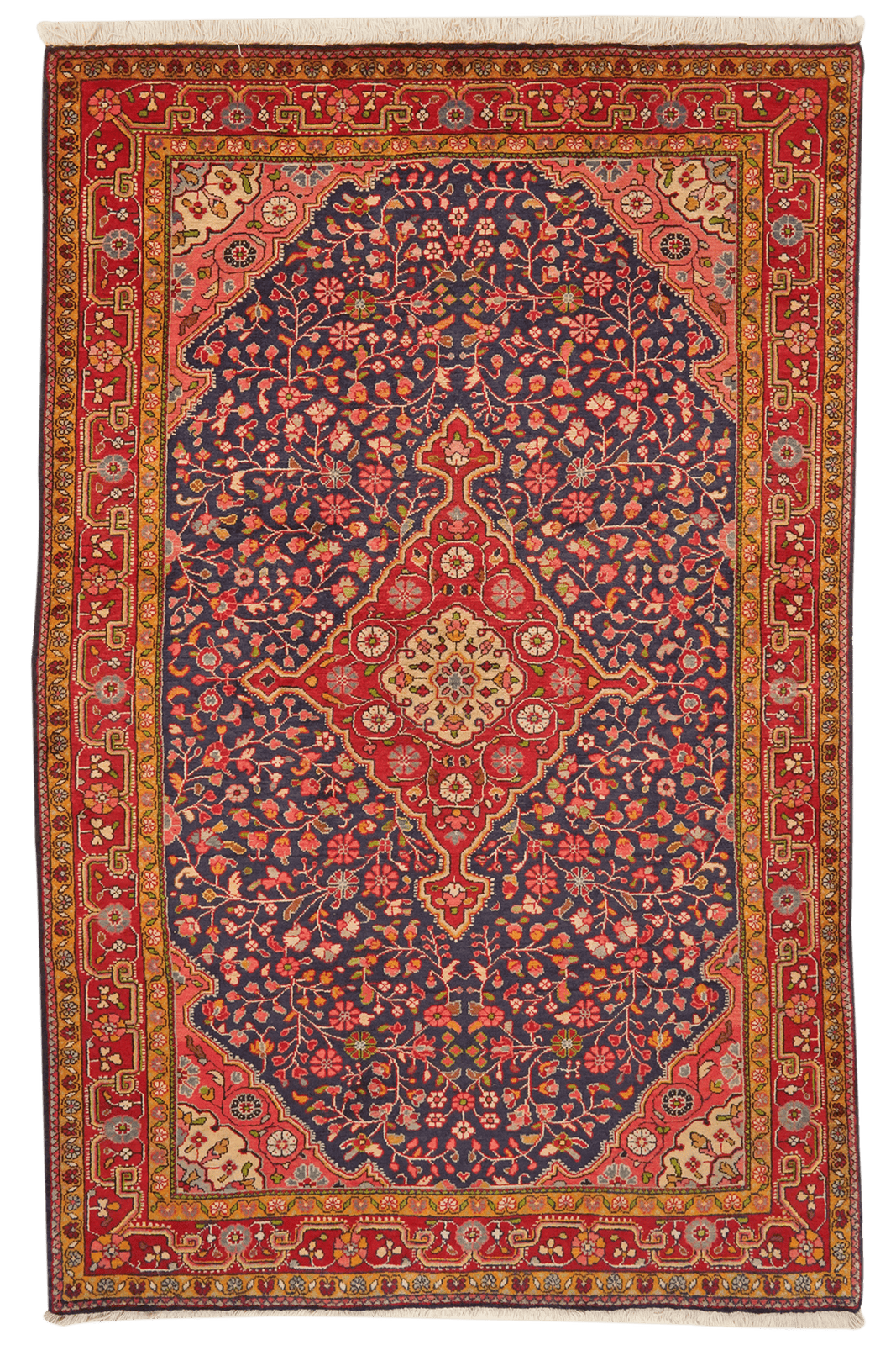 Djozan — Hand-knotted, 130x208 cm, Blue, 100% Virgin Wool | Main view