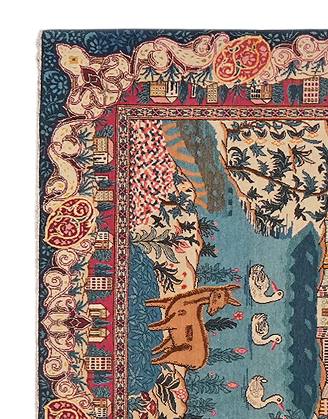 Kashan — Hand-knotted, 136x206 cm, Multicolor, 100% Virgin Wool | View 3