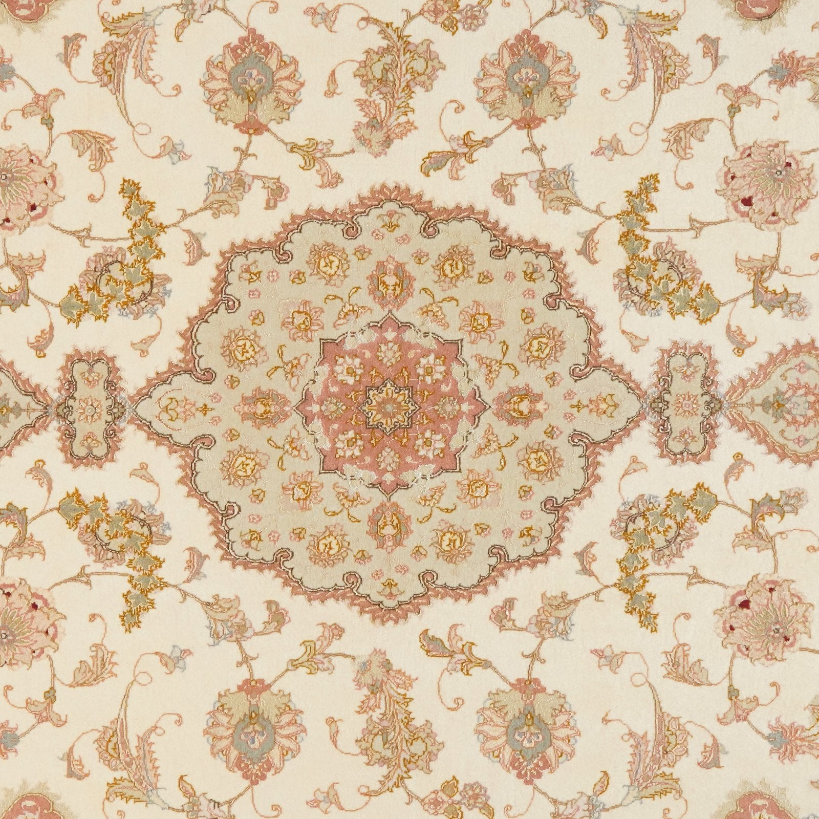 Tabriz 50 Raj — Hand-knotted, 163x249 cm, Beige, 100% Virgin Wool | View 6