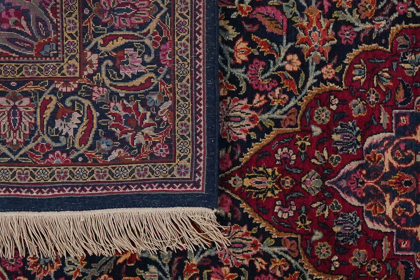 Kashan — Hand-knotted, 130x204 cm, Blue, 100% Virgin Wool | View 6