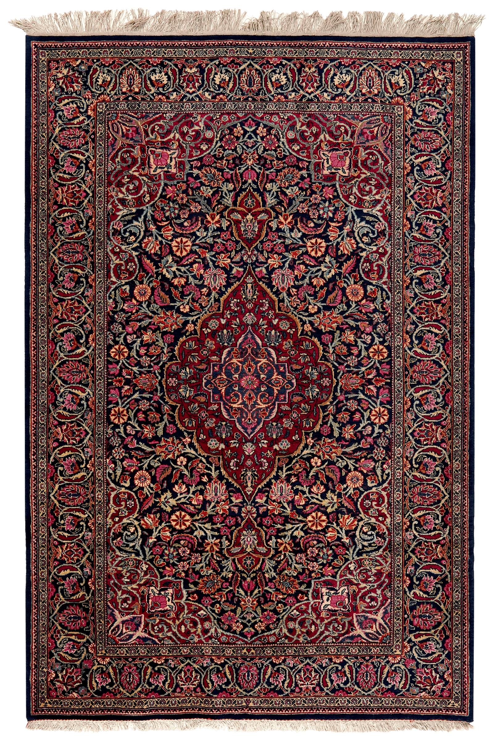 Kashan — Hand-knotted, 134x200 cm, Beige, 100% Virgin Wool | Main view