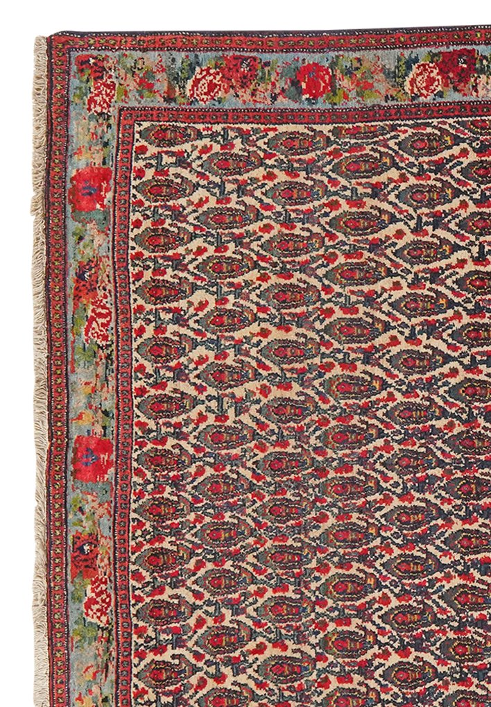 Senneh — Hand-knotted, 136x196 cm, Beige, 100% Virgin Wool | View 3