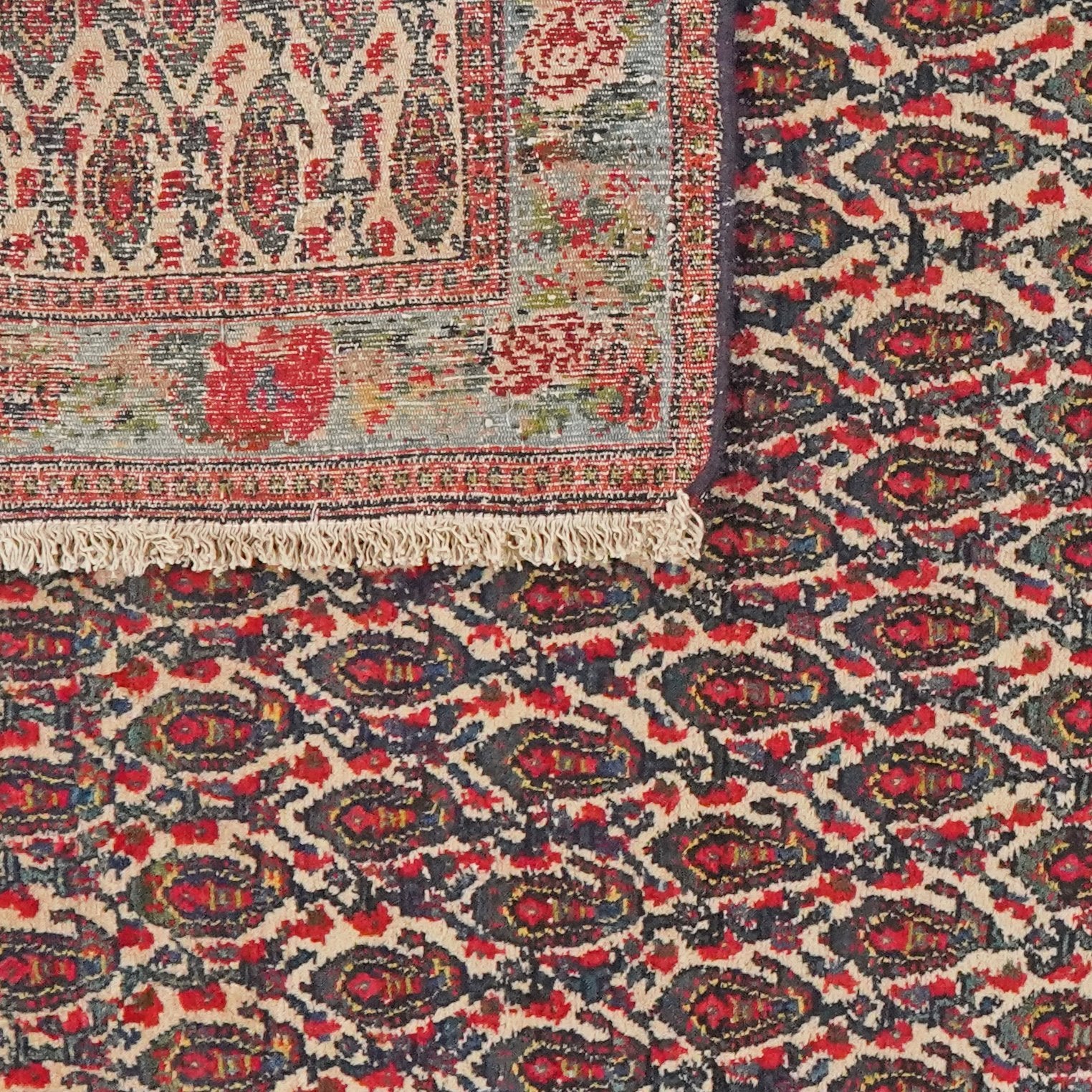 Senneh — Hand-knotted, 136x196 cm, Beige, 100% Virgin Wool | View 6