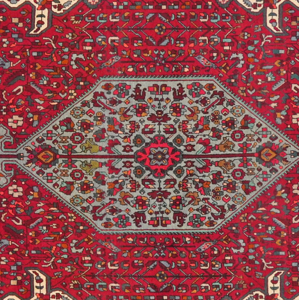 Bidgane — Hand-knotted, 130x214 cm, Red, 100% Virgin Wool | View 4