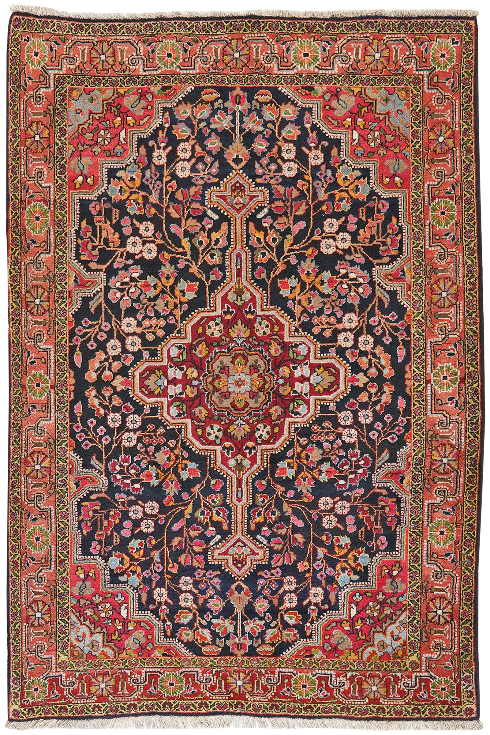 Djozan — Hand-knotted, 138x198 cm, Blue, 100% Virgin Wool | Main view