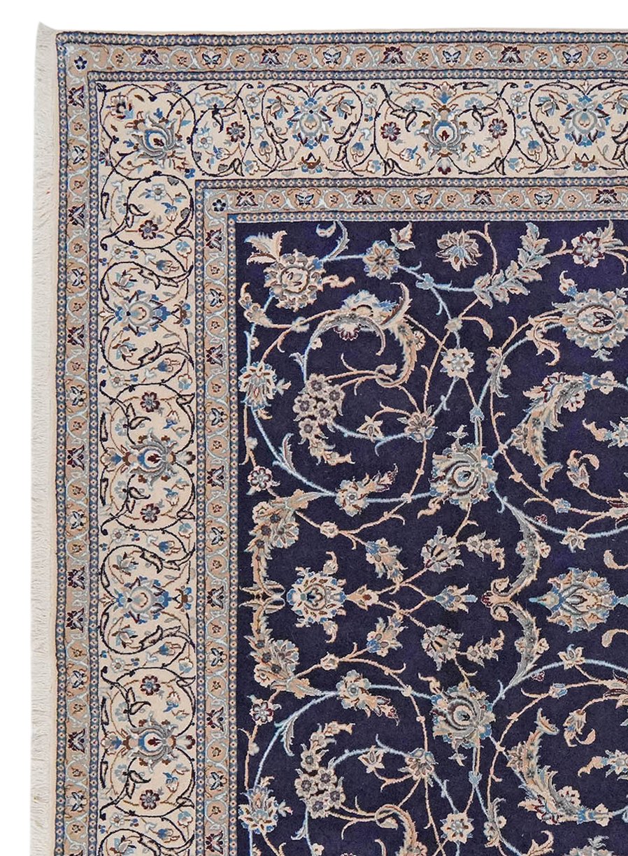 Nain 9La — Hand-knotted, 248x290 cm, Blue, 100% Virgin Wool | View 3
