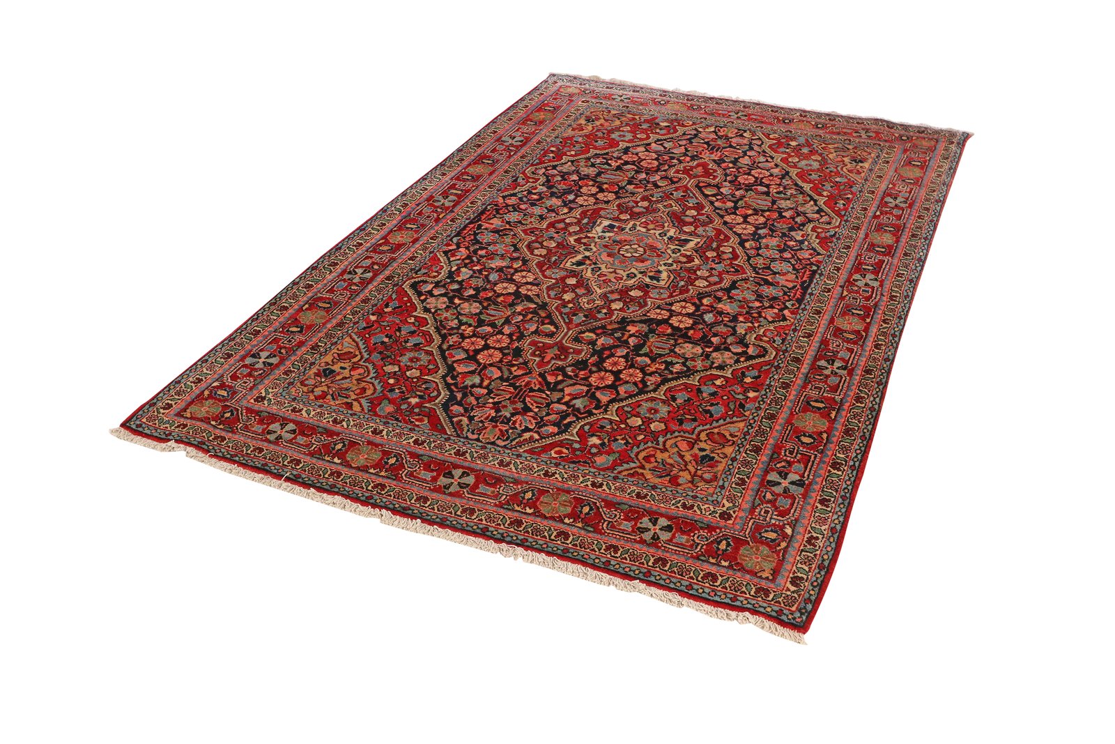Djozan — Hand-knotted, 131x198 cm, Blue, 100% Virgin Wool | View 5