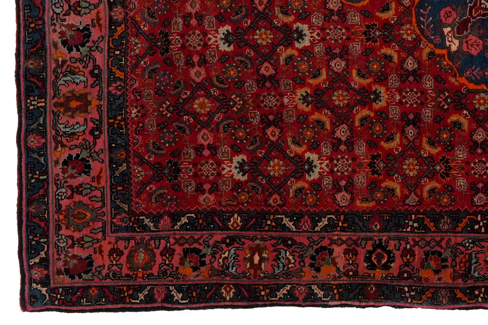Bidjar — Hand-knotted, 134x203 cm, Red, 100% Virgin Wool | View 3