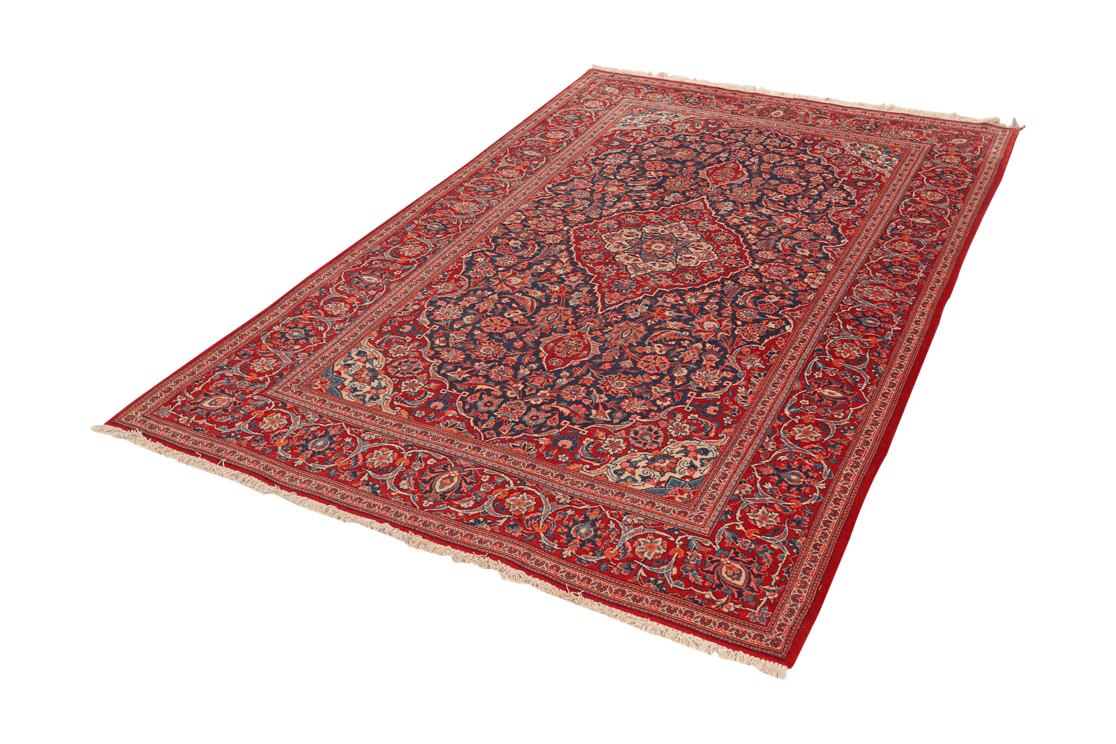 Kashan — Hand-knotted, 137x212 cm, Blue, 100% Virgin Wool | View 5