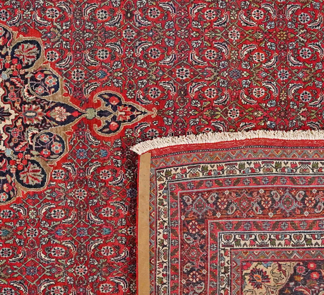 Bidjar — Hand-knotted, 270x350 cm, Red, 100% Virgin Wool | View 6