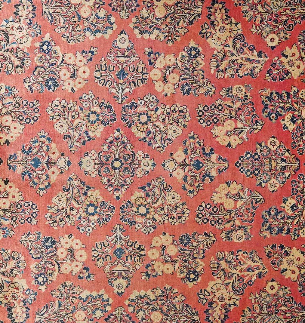 Sarough — Hand-knotted, 284x360 cm, Red, 100% Virgin Wool | View 4