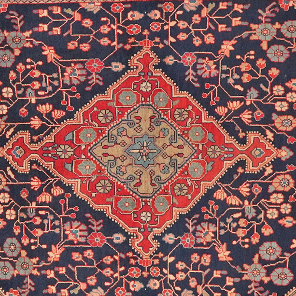 Djozan — Hand-knotted, 110x170 cm, Blue, 100% Virgin Wool | View 4
