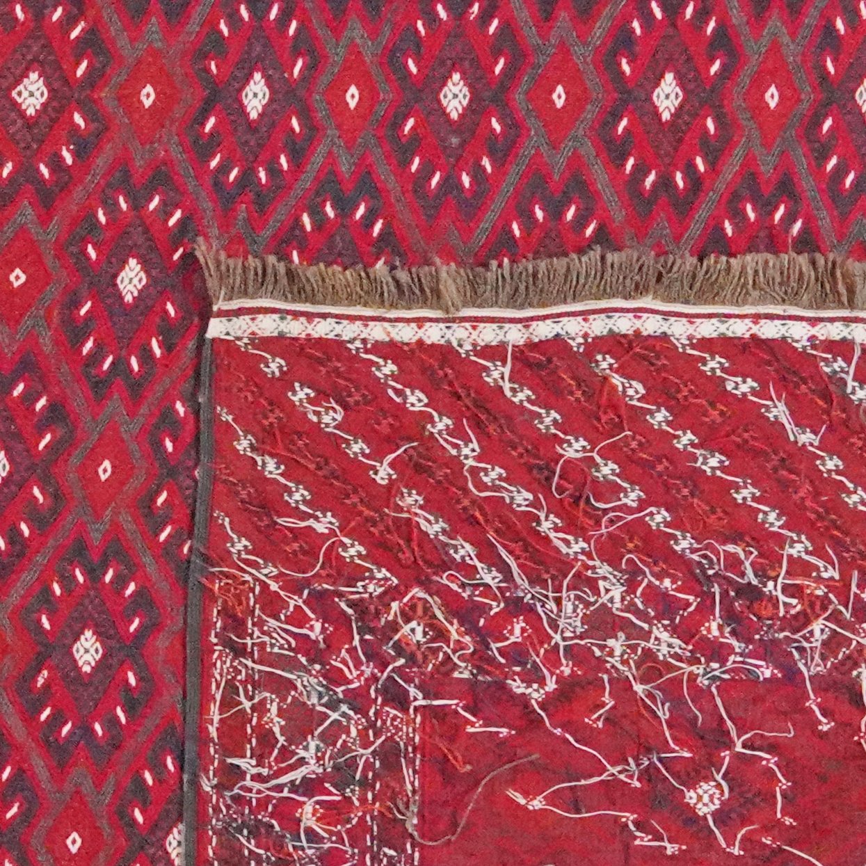 Kelim Turkman — Handmade, 210x406 cm, Multicolor, 100% Virgin Wool | View 6