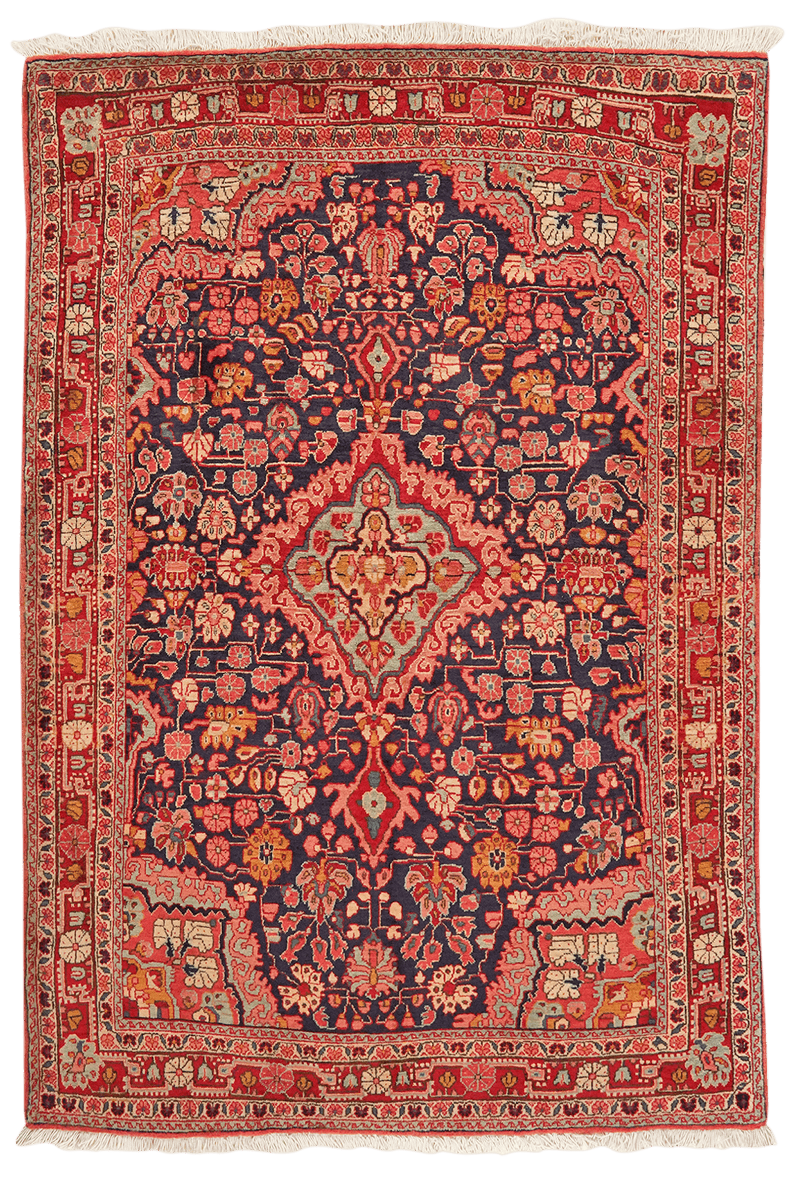 Djozan — Hand-knotted, 100x154 cm, Blue, 100% Virgin Wool | Main view