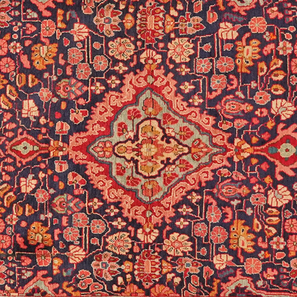 Djozan — Hand-knotted, 100x154 cm, Blue, 100% Virgin Wool | View 4