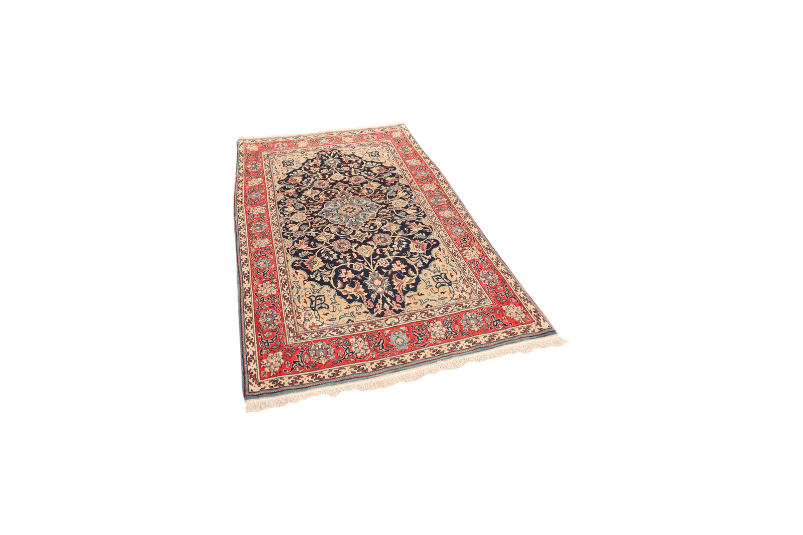Sarough — Hand-knotted, 104x153 cm, Blue, 100% Virgin Wool | View 5