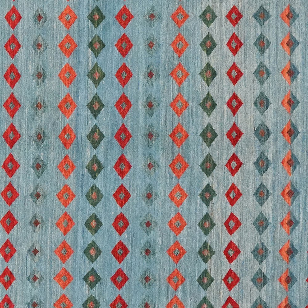 Rizbaf — Hand-knotted, 151x188 cm, Blue, 100% Virgin Wool | View 4