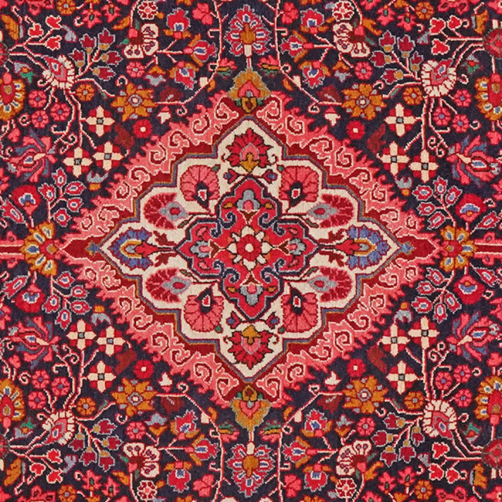 Sarough — Hand-knotted, 103x161 cm, Blue, 100% Virgin Wool | View 4