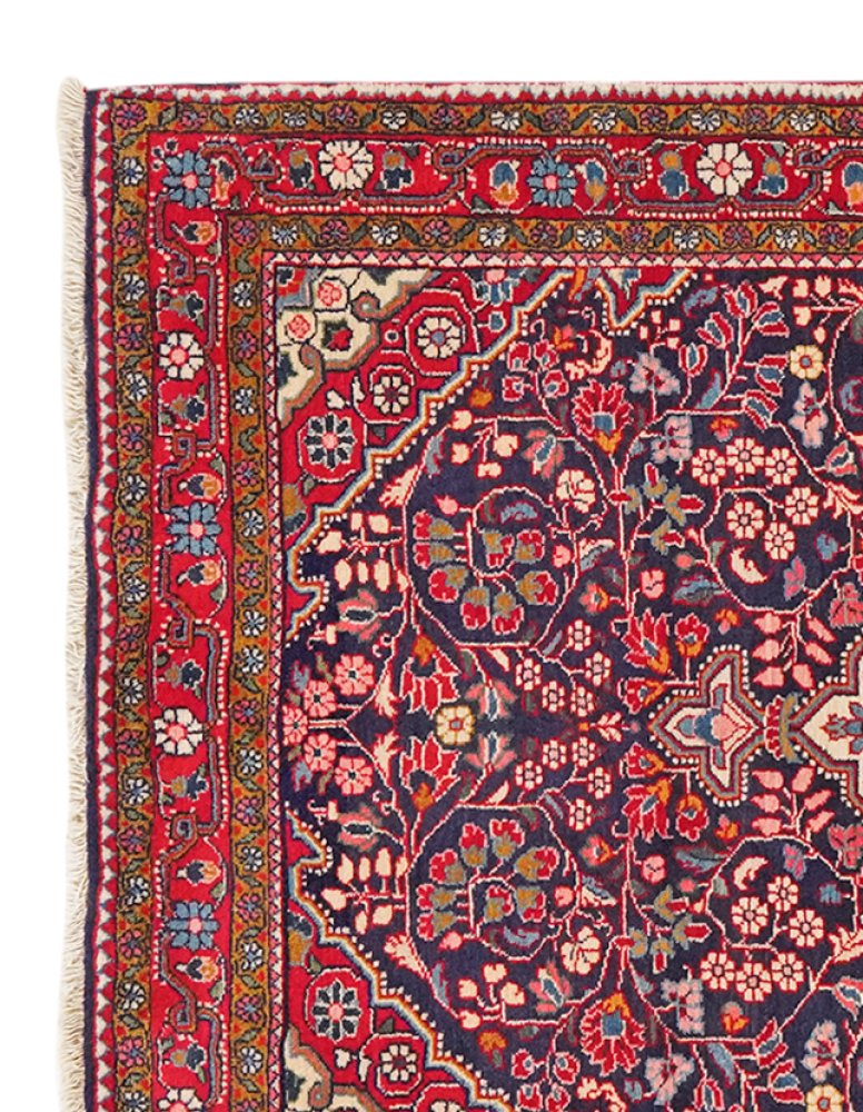 Djozan — Hand-knotted, 104x158 cm, Blue, 100% Virgin Wool | View 3