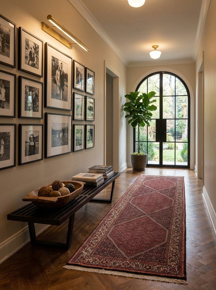 Bidjar Bookan — Handgefertigt, 306x82 cm, Beige, 100% Virgin Wool | Detail view