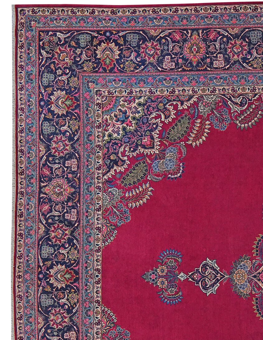 Kashan — Hand-knotted, 318x428 cm, Red, 100% Virgin Wool | View 3