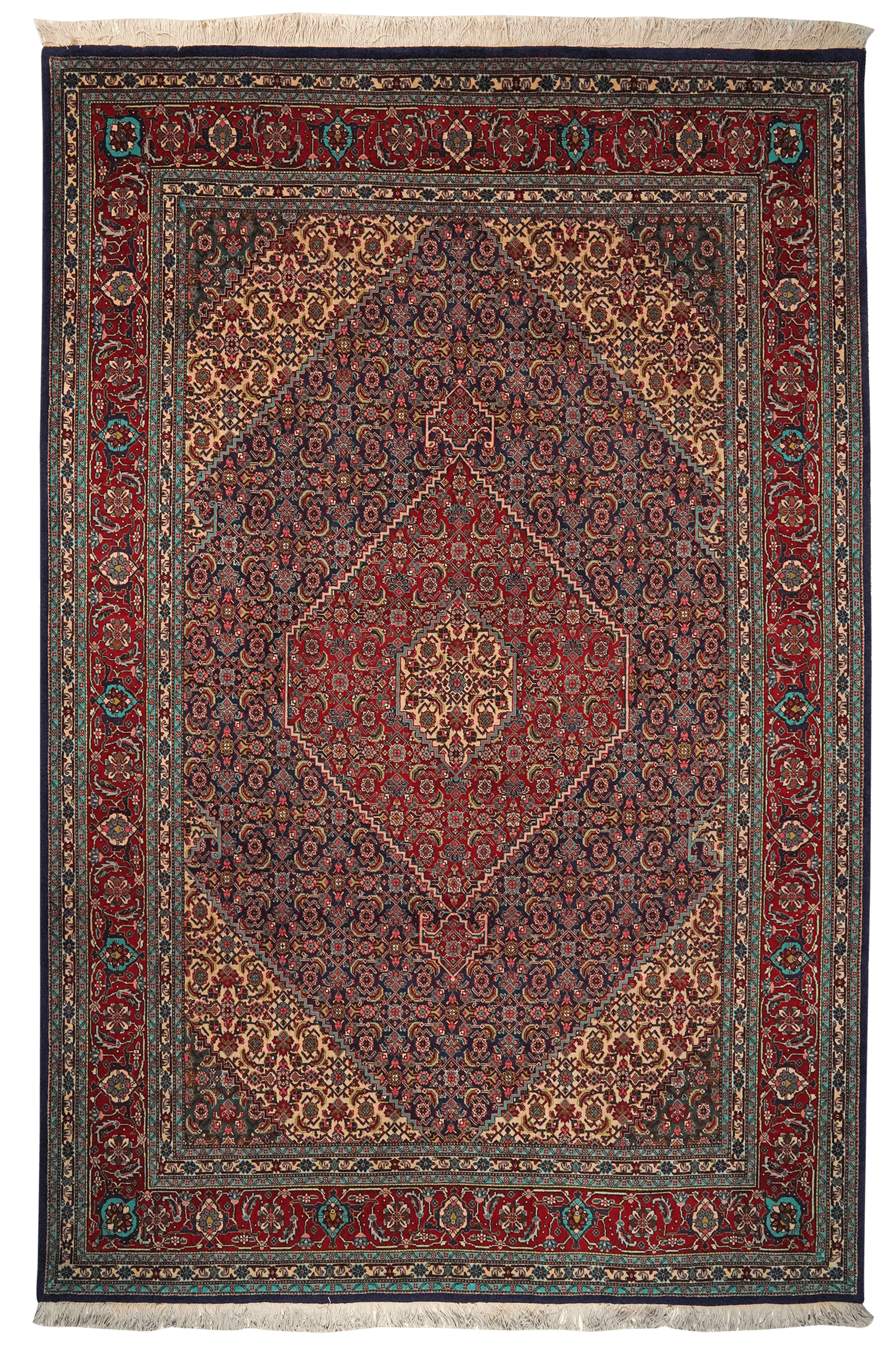 Tabriz Old — Hand-knotted, 200x295 cm, Blue, 100% Virgin Wool | Main view