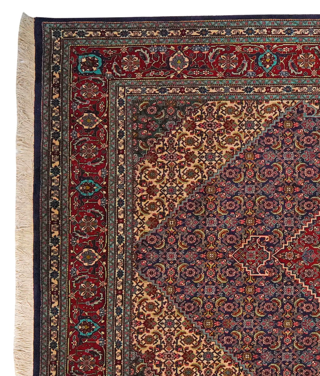 Tabriz Old — Hand-knotted, 200x295 cm, Blue, 100% Virgin Wool | View 3