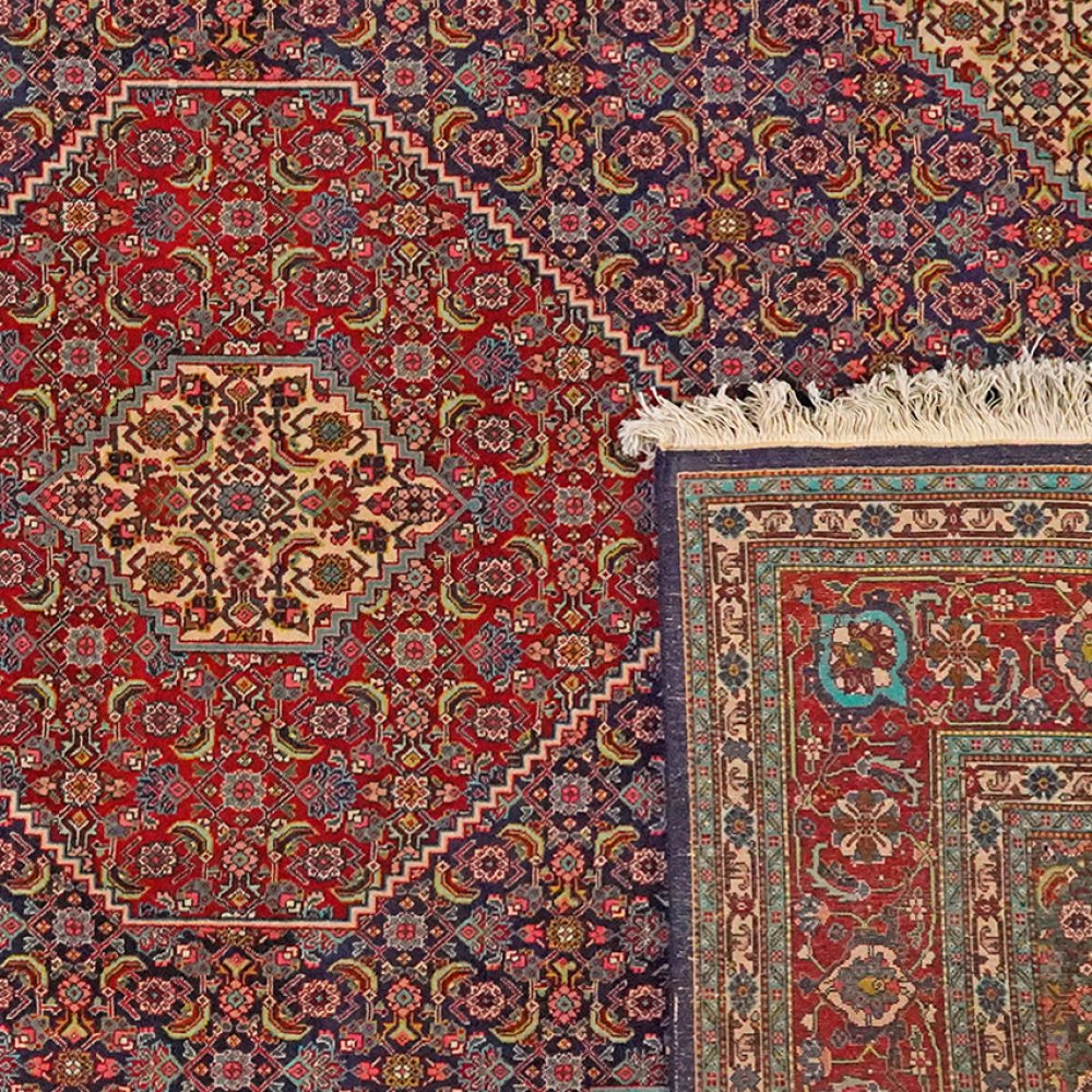 Tabriz Old — Hand-knotted, 200x295 cm, Blue, 100% Virgin Wool | View 6