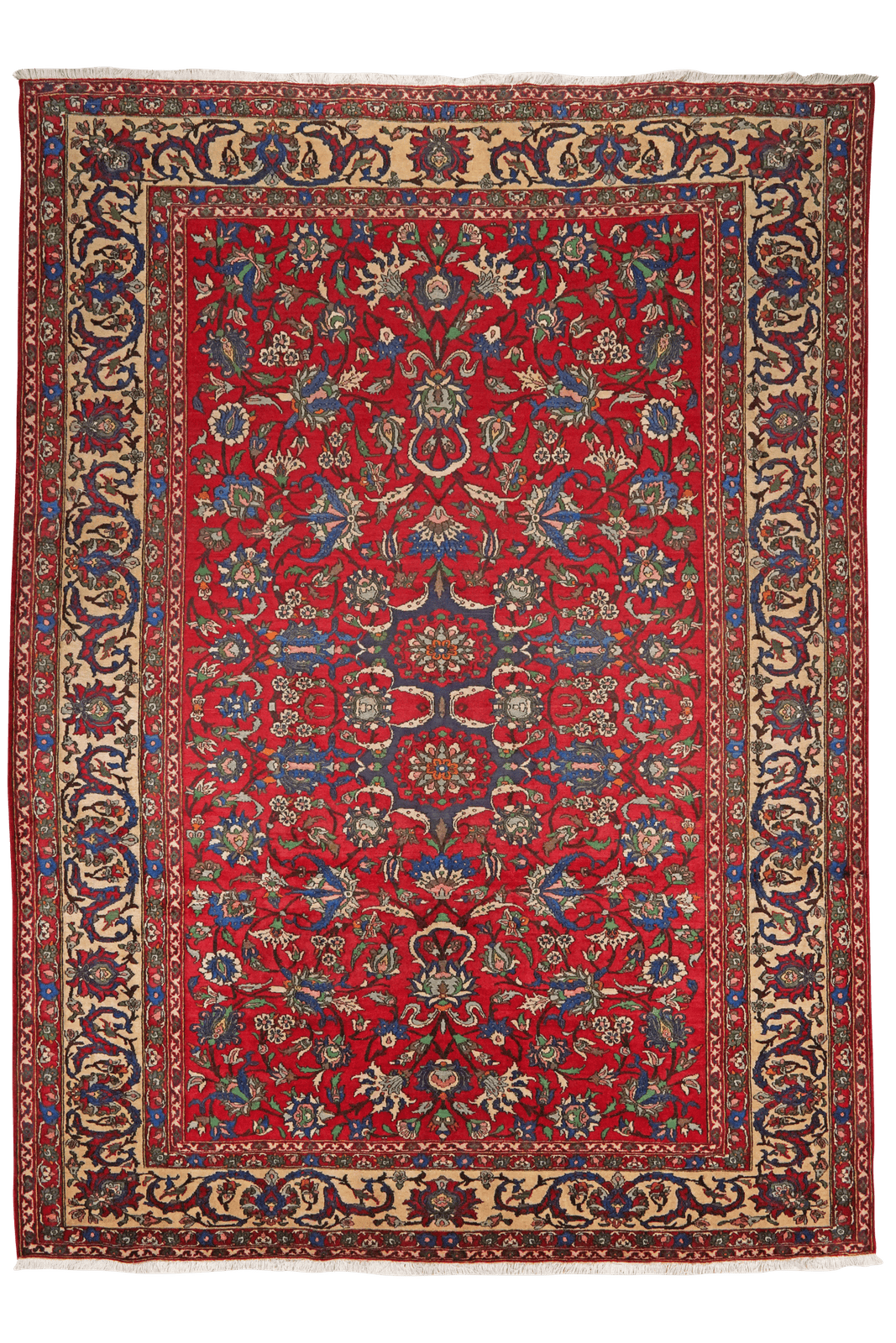 Isfahan — Hand-knotted, 262x355 cm, Red, 100% Virgin Wool | Main view