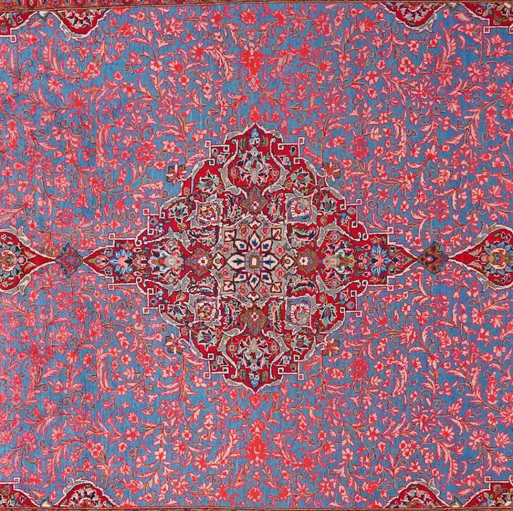 Kashan — Hand-knotted, 237x326 cm, Blue, 100% Virgin Wool | View 4