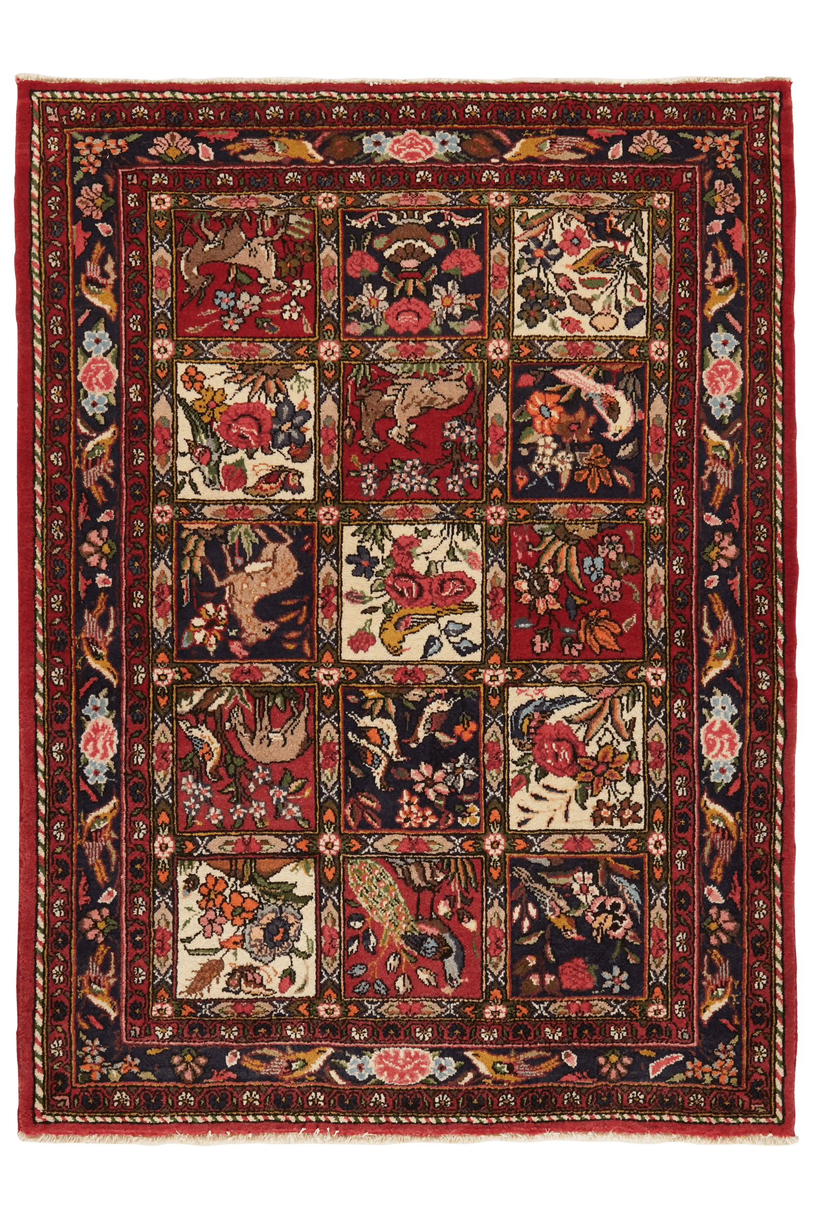 Bakhtiar — Hand-knotted, 108x146 cm, Multicolor, 100% Virgin Wool | Main view