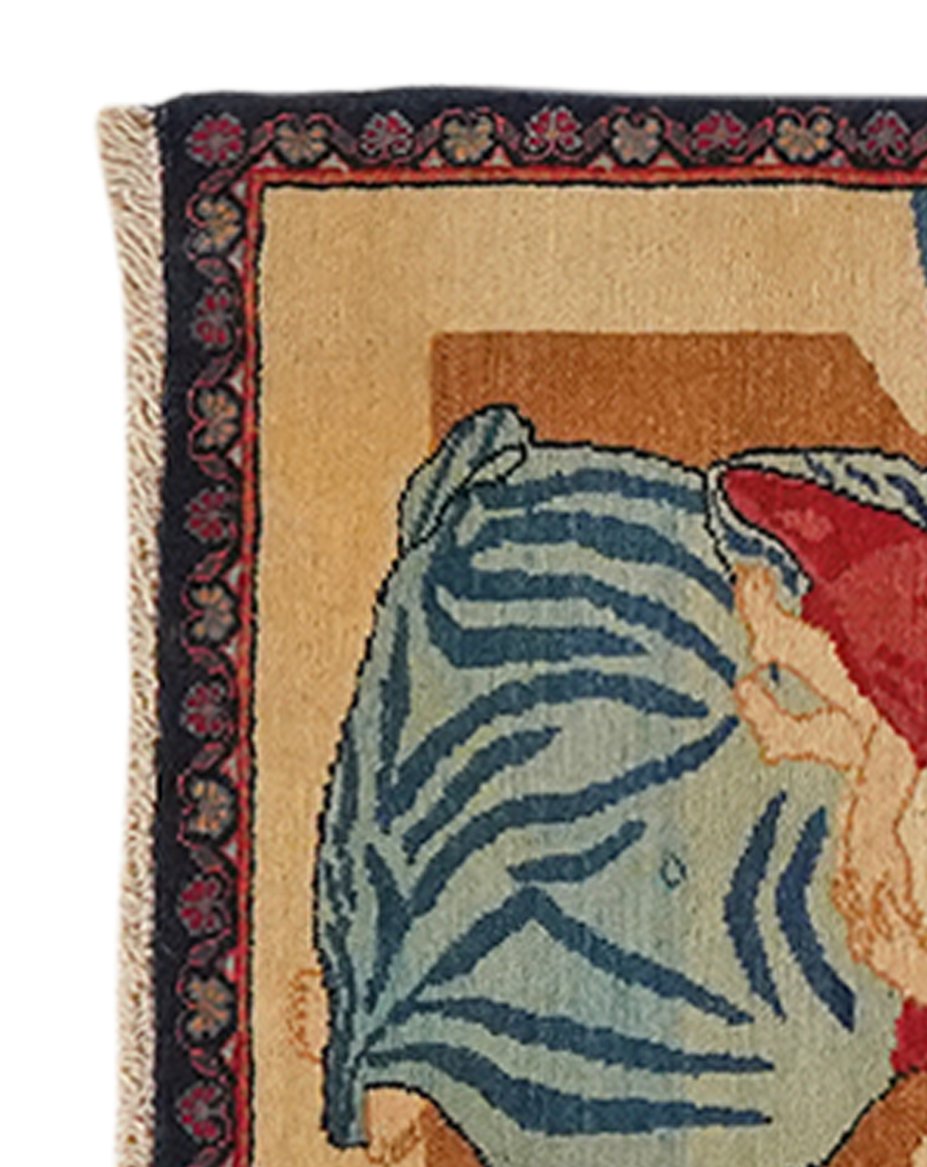 Kashan — Hand-knotted, 47x54 cm, Multicolor, 100% Virgin Wool | View 3