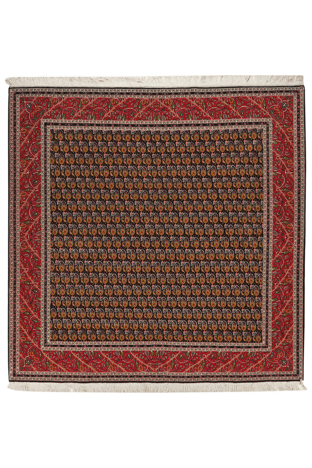Tabriz 50 Raj — Hand-knotted, 200x202 cm, Blue, 80% Schurwolle, 20% Seide | Main view