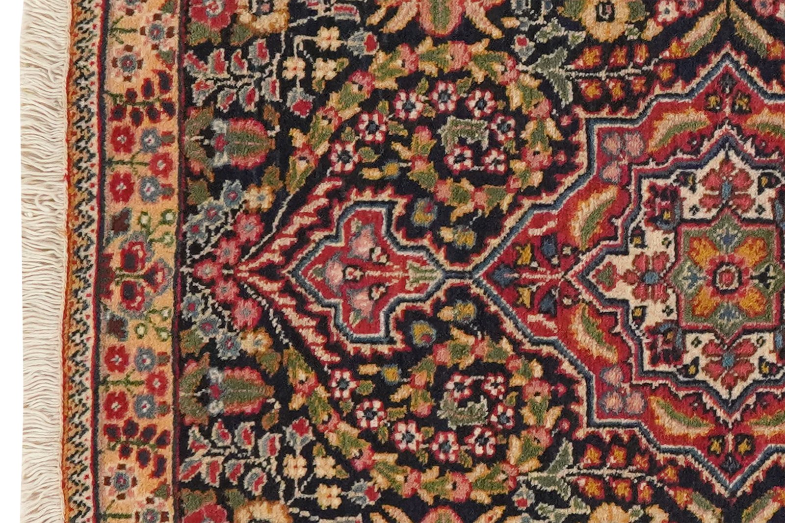 Tabriz Old — Hand-knotted, 56x84 cm, Blue, 100% Virgin Wool | View 3